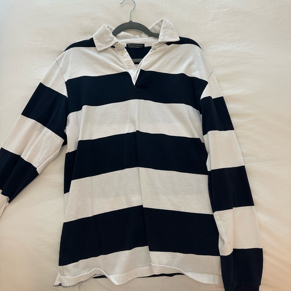 Brandy Melville John Galt Rugby Stripe Long Sleeve tee